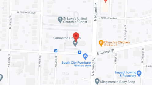 Map of the neighborhood around Noland Towers