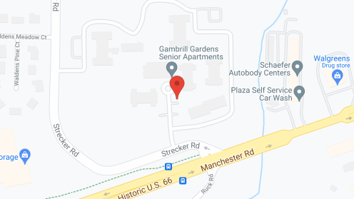 Map of the neighborhood around Gambrill Gardens
