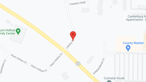 Map of the neighborhood around Liberty Court