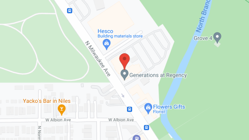 Map of the neighborhood around Regency Health Center