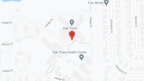 Map of the neighborhood around Oak Trace a CCRC