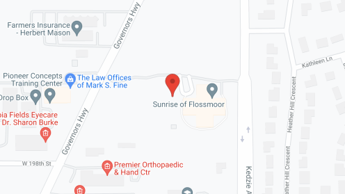 Map of the neighborhood around Sunrise of Flossmoor
