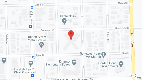 Map of the neighborhood around Maywood Supportive Living