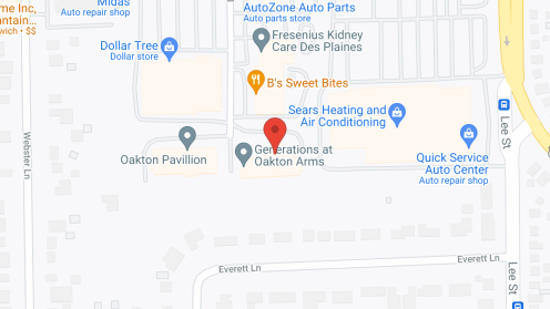 Map of the neighborhood around Generations Oakton Arms