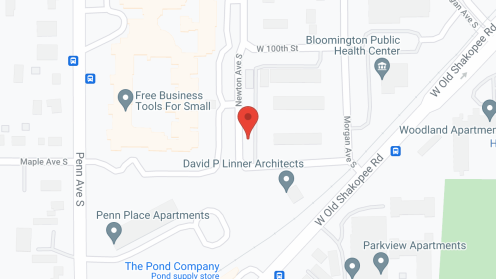 Map of the neighborhood around Presbyterian Homes of Bloomington