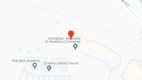 Map of the neighborhood around Monticello St. Benedict's Community