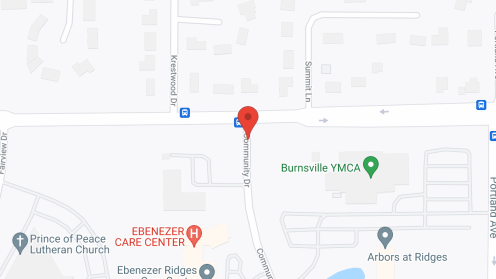 Map of the neighborhood around Ebenezer Ridges Campus