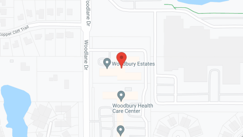 Map of the neighborhood around Woodbury Senior Living
