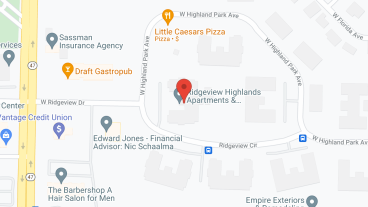 Ridgeview Highlands Apartments 55+ in google map