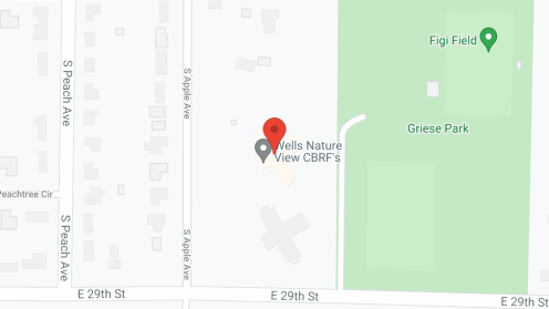 Map of the neighborhood around Wells Nature View CBRF
