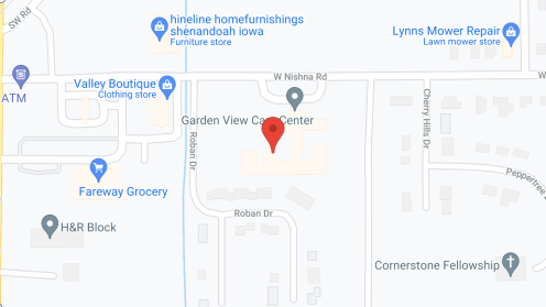 Map of the neighborhood around Garden View Care Ctr