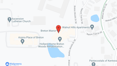 Map of the neighborhood around Breton Manor