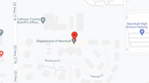 Map of the neighborhood around Marshall Comfort Care
