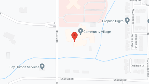Map of the neighborhood around Community Village