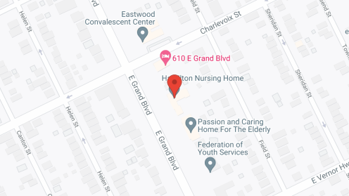 Map of the neighborhood around Hamilton Nursing Home Inc