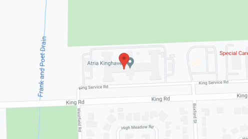 Map of the neighborhood around Atria Kinghaven