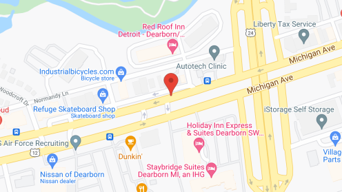 Map of the neighborhood around Normandy Apartments