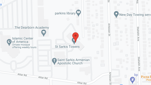 Map of the neighborhood around St Sarkis Towers