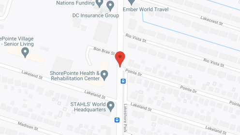 Map of the neighborhood around Cranberry Park at ShorePointe