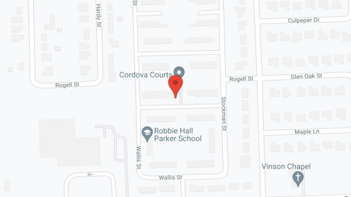 Map of the neighborhood around Cordova Courts Co-Op