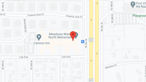 Map of the neighborhood around Meadows Manor North Retirement