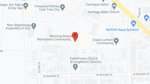 Map of the neighborhood around Morning Breeze Inc