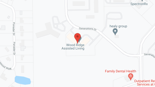 Map of the neighborhood around The Woodridge Village