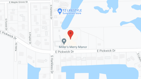 Map of the neighborhood around Miller's Merry Manor Inc