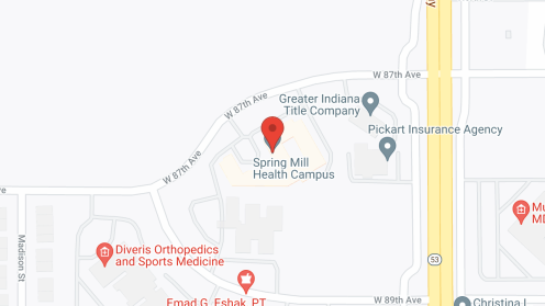 Map of the neighborhood around Spring Mill Health Campus
