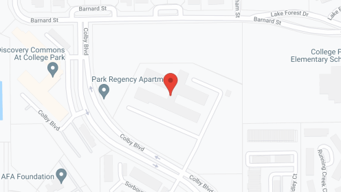 Map of the neighborhood around Park Regency Apartments