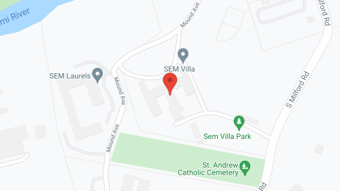 Map of the neighborhood around SEM Villa