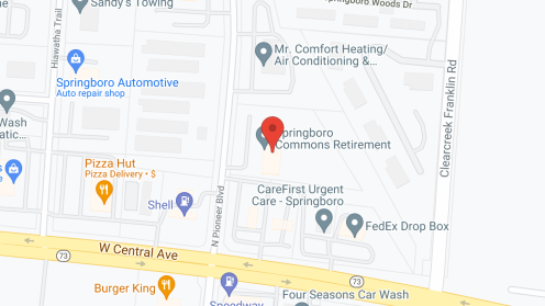 Map of the neighborhood around Springboro Commons Retirement