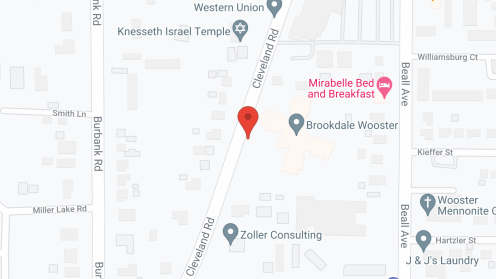 Map of the neighborhood around Brookdale Wooster