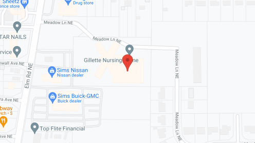 Map of the neighborhood around Gillette Nursing Home
