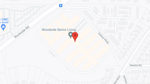Map of the neighborhood around Woodside Senior Living