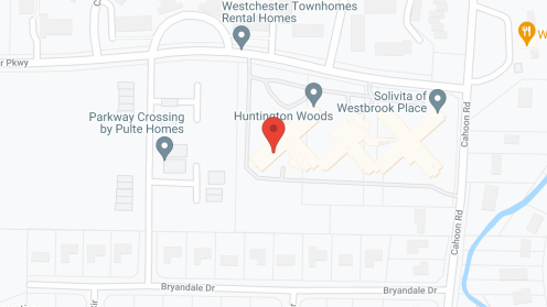 Map of the neighborhood around Huntington Woods