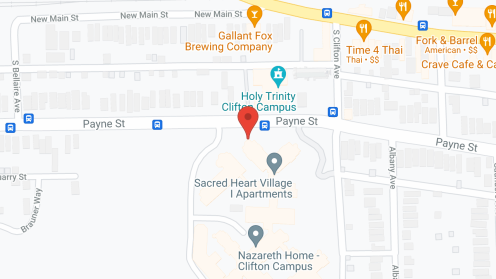 Map of the neighborhood around Sacred Heart Village