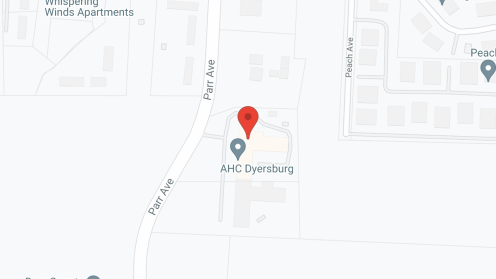 Map of the neighborhood around Dyersburg Manor Nursing Ctr