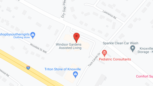 Map of the neighborhood around Windsor Ridge