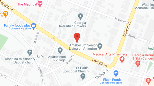 Map of the neighborhood around Antebellum Arlington Place