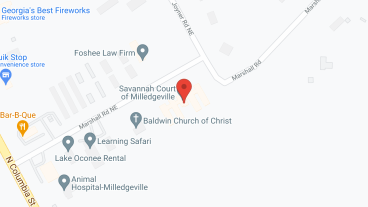 Savannah Court of Milledgeville in google map