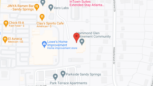 Map of the neighborhood around Hammond Glen Retirement Community