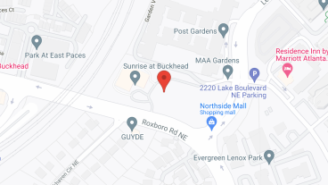 Sunrise of Buckhead in google map