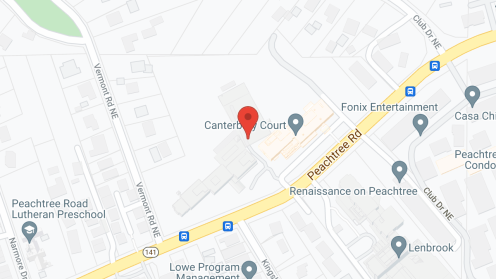 Map of the neighborhood around Canterbury Court