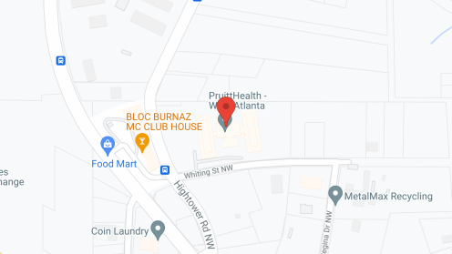 Map of the neighborhood around Pruitthealth of West Atlanta