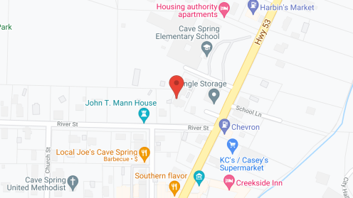 Map of the neighborhood around Grace's House