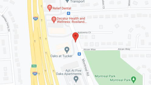 Map of the neighborhood around Oaks at Tucker