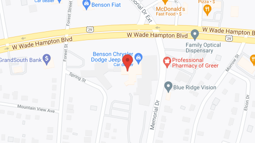 Map of the neighborhood around Allen Bennett Memorial Hosp