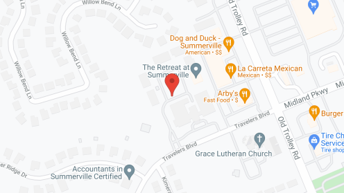 Map of the neighborhood around The Retreat at Summerville