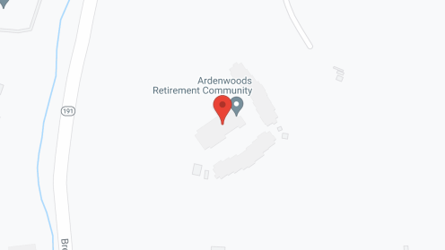Map of the neighborhood around Ardenwoods